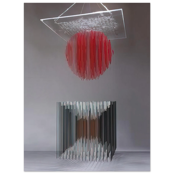 Jesus Rafael Soto - CUBO Y ESFERA VIRTUAL 75x100 cm / 30x40inches Fine Art Poster