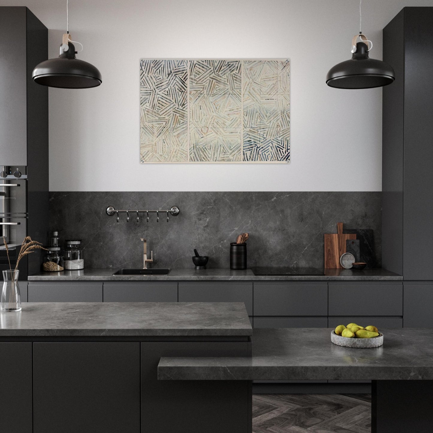 BETWEEN THE CLOCK AND THE BED 1989 - Jasper Johns Acrylic Print - 70x100 cm / 28x40″ inches