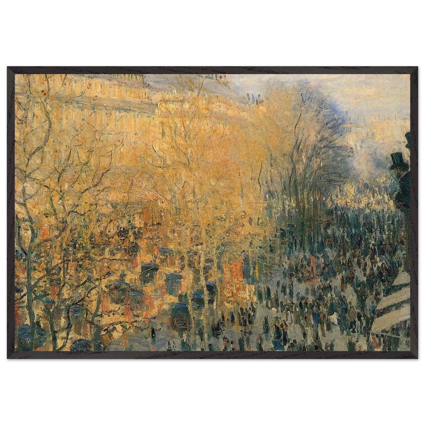 Boulevard of Capucines - claude monet Framed Art Print – Black Wooden Frame - Default Title - -Framed Art Print