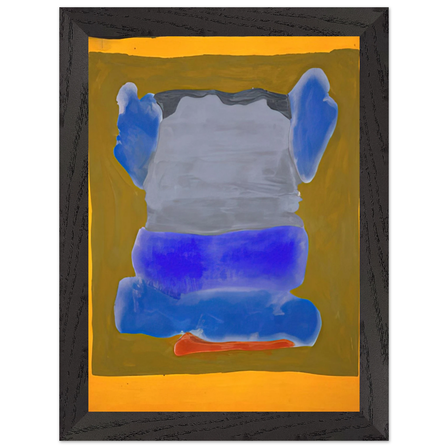Helen Frankenthaler - Buddha s Court - 1964 Wall art - A2 (42 x 59.4 cm) - Premium Wooden Framed Poster With Fine Art Paper - Black frame
