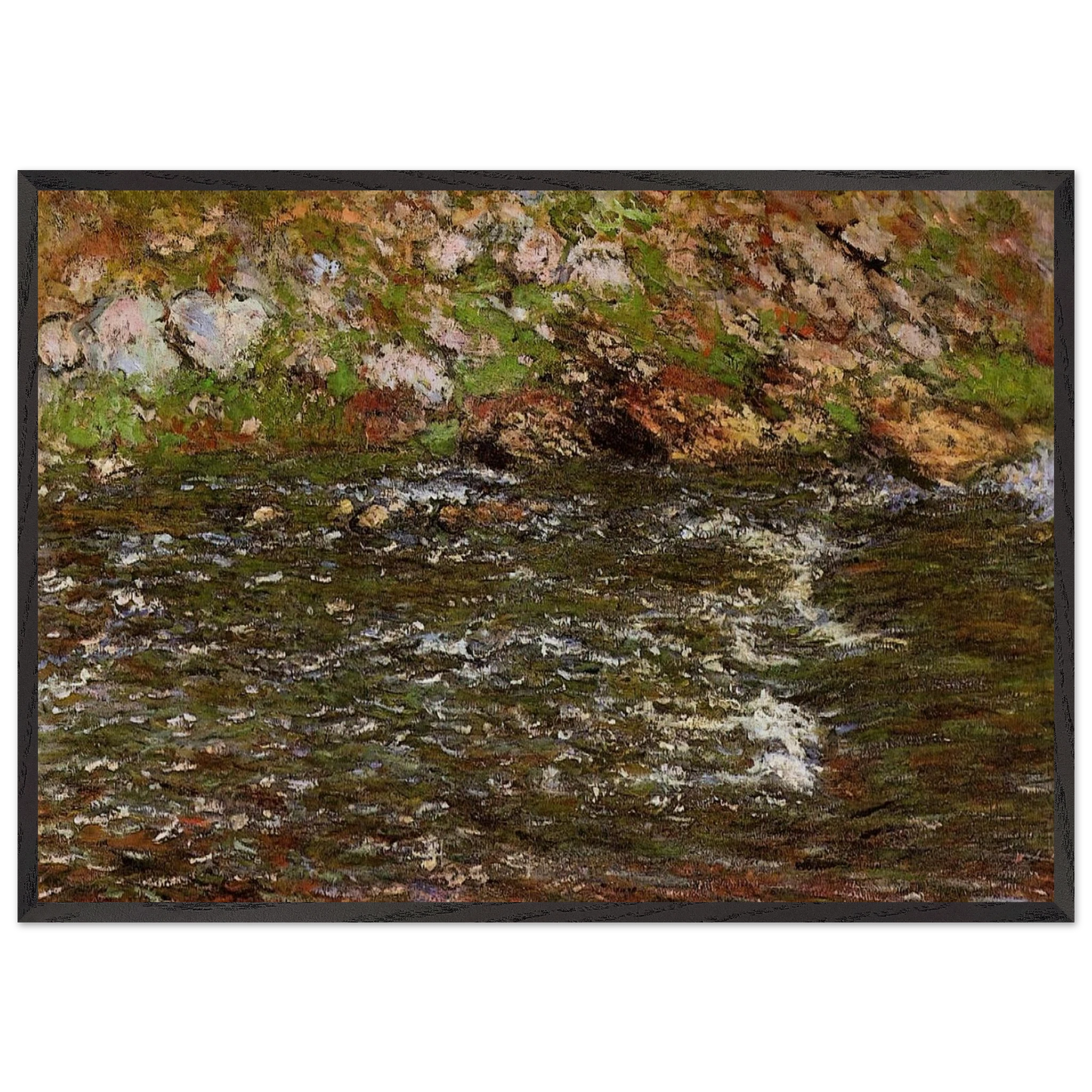 Torrent of the Petite Creuse at Fresselines - claude monet Framed Art Print – Black Wooden Frame - Default Title - -Framed Art Print