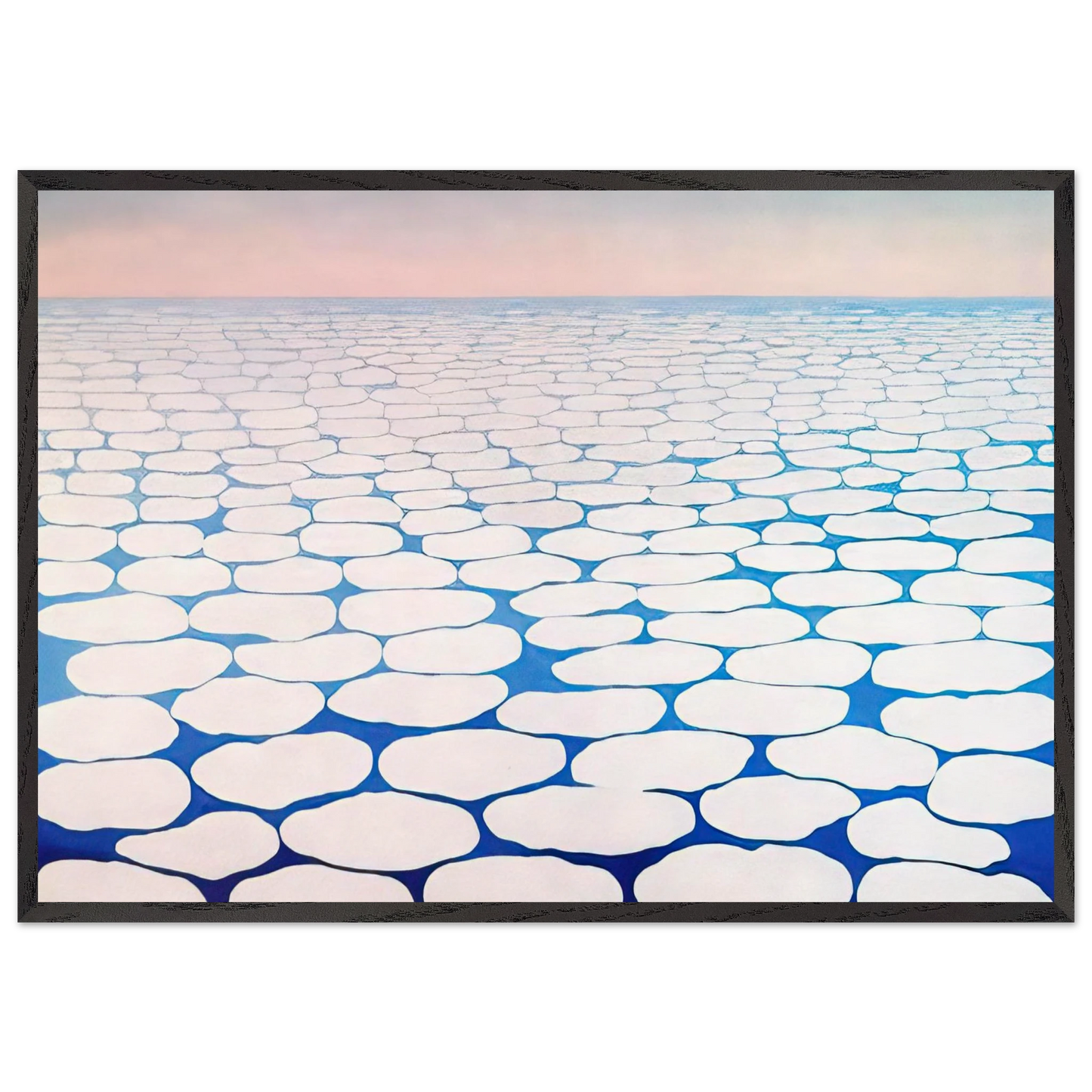 Sky above clouds III - Georgia OKeeffe 70x100 cm / 28x40 inches Framed Art Print – Black Wooden Frame