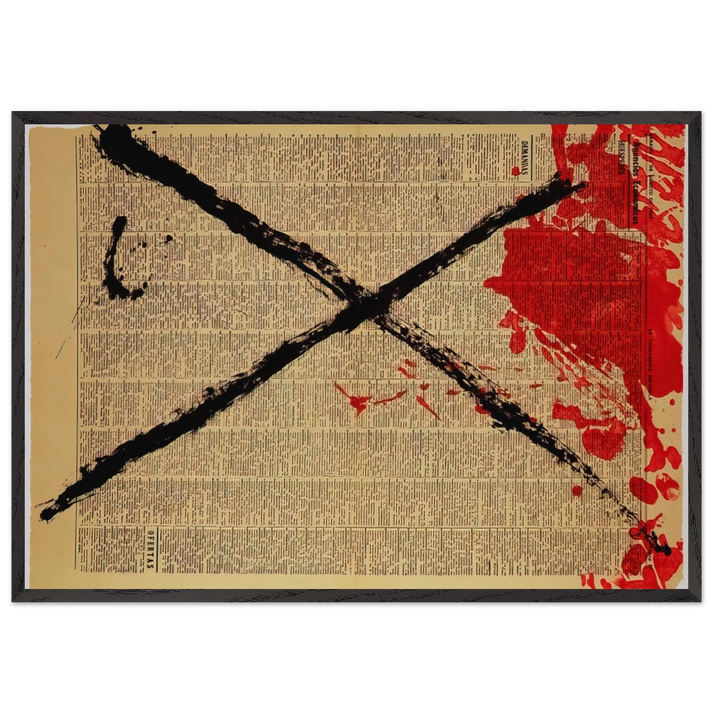 JOURNAL 1968 - Antoni Tapies 70x100 cm / 28x40 inches Framed Art Print – Black Wooden Frame