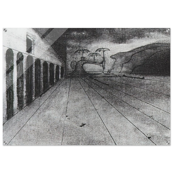 LANDSCAPE AFTER DE CHIRICO UNFINISHED - Salvador Dali Acrylic Print - 70x100 cm / 28x40″ inches