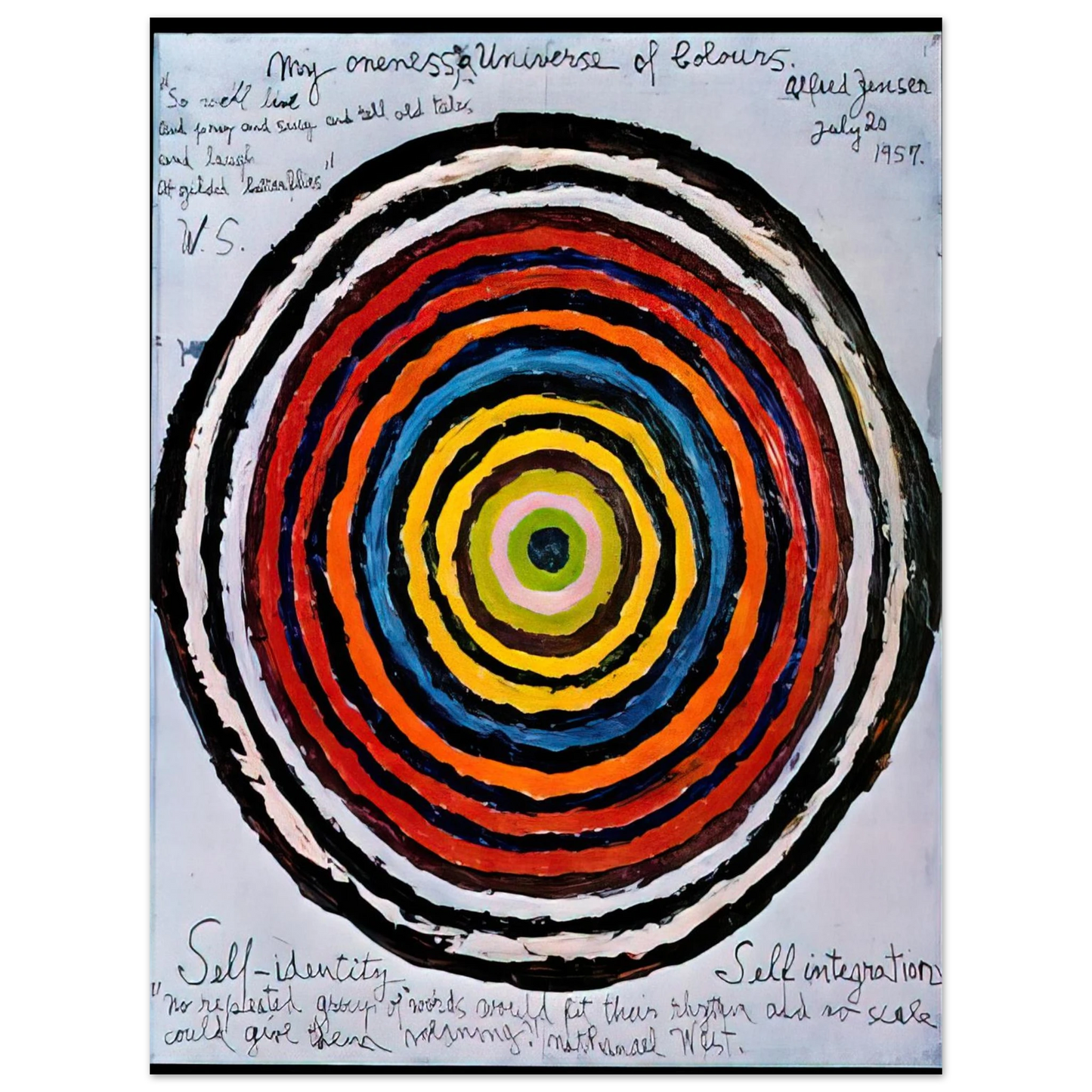 Alfred Jensen - My Oneness, A Universe of Colours - 1957 Fine Art Poster - Default Title