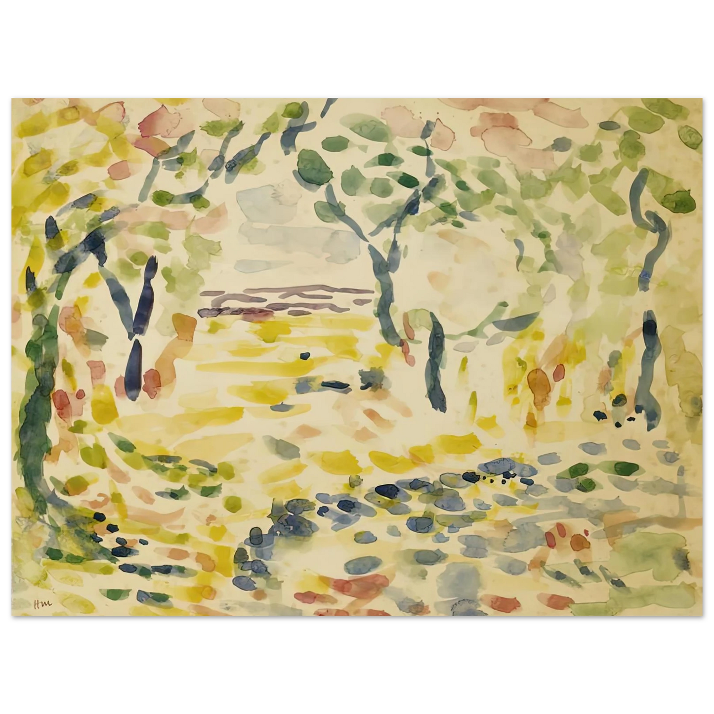 Henri Matisse - ETUDE POUR LE BONHEUR DE VIVRE 1905 Fine Art Poster - Default Title