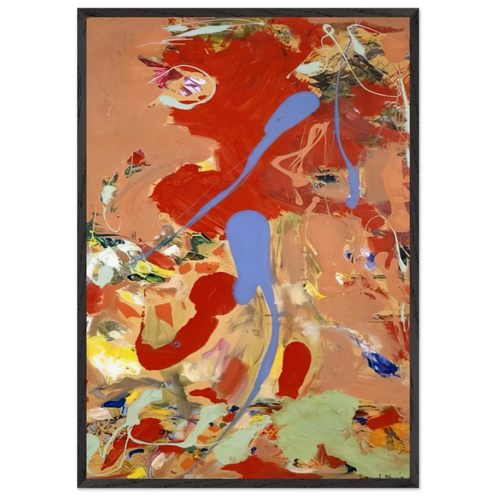 Aquatic Garden - Hans Hofmann 70x100 cm / 28x40 inches Framed Art Print – Black Wooden Frame