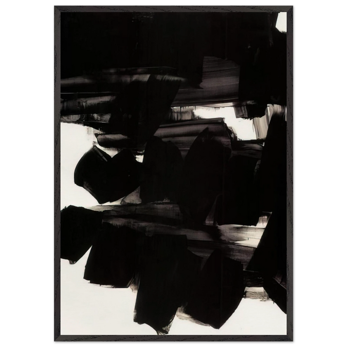 Peinture 260 x 202 cm 19 juin 1963 - 1963 - Pierre Soulages 70x100 cm / 28x40 inches Framed Art Print – Black Wooden Frame