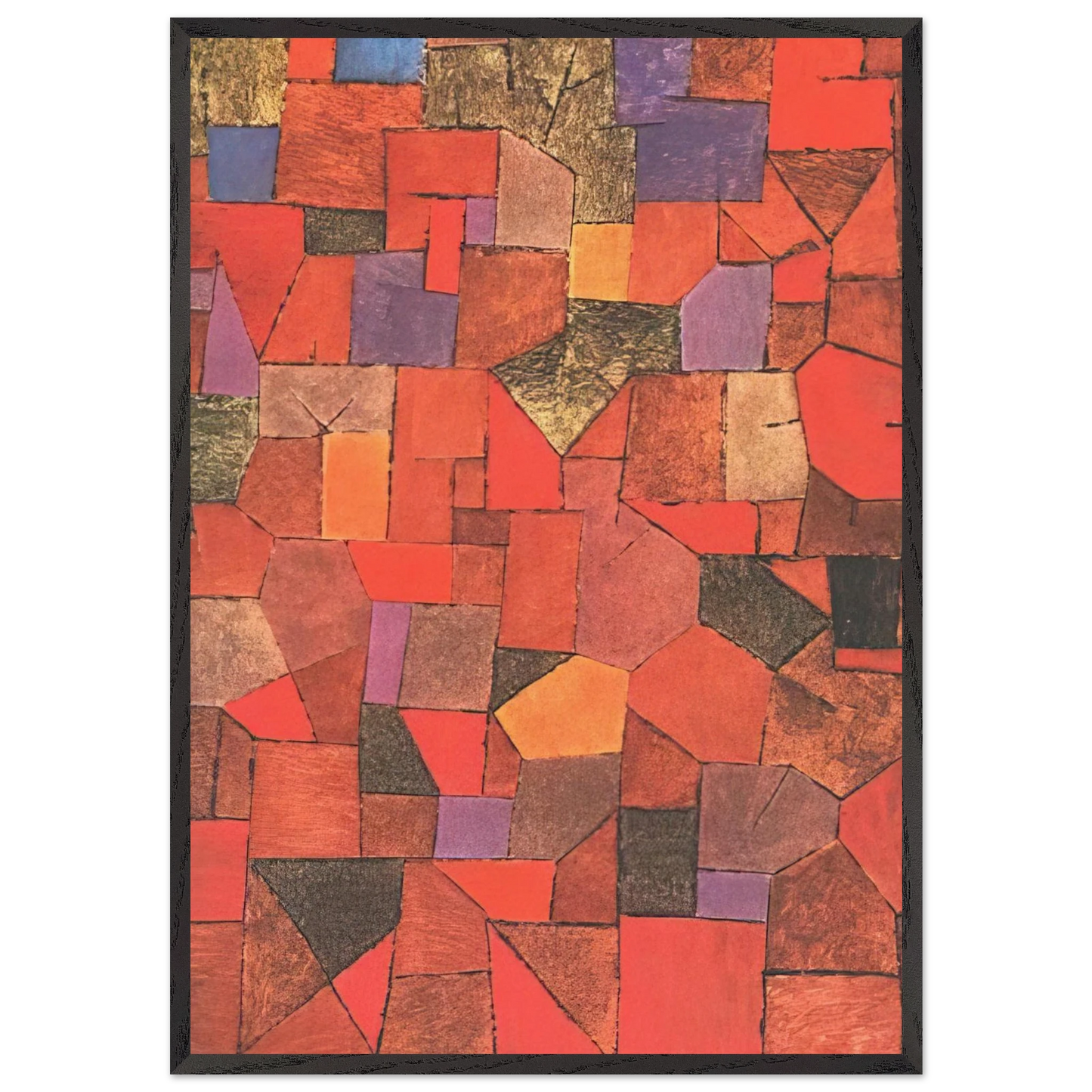 MOUNTAIN VILLAGE AUTUMNAL 1934 - Paul Klee Framed Art Print – Black Wooden Frame - Default Title - -Framed Art Print