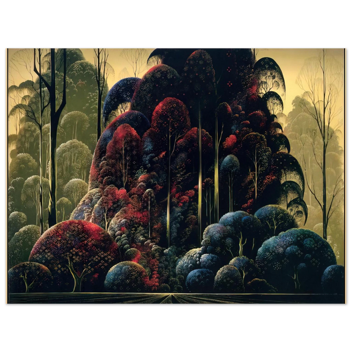 Eyvind Earle - Wind Breaks 75x100 cm / 30x40inches Fine Art Poster