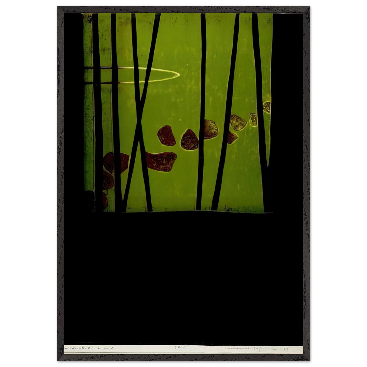 Small Garden - 1967 - Hiroyuki Tajima Framed Art Print – Black Wooden Frame - Default Title - -Framed Art Print