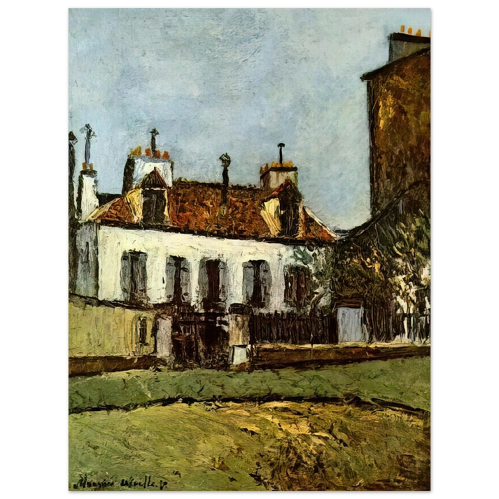 Maurice Utrillo - HOUSE IN THE SUBURBS OF PARIS 75x100 cm / 30x40inches Fine Art Poster