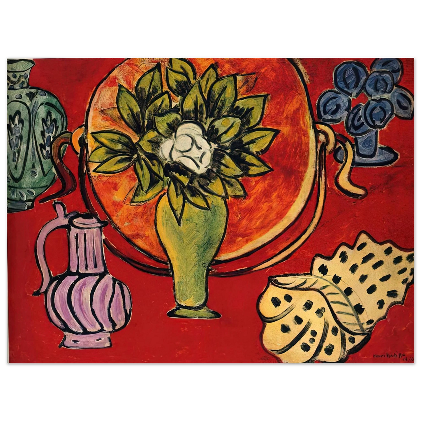 Henri Matisse - STILL LIFE WITH A MAGNOLIA 1941 Fine Art Poster - Default Title