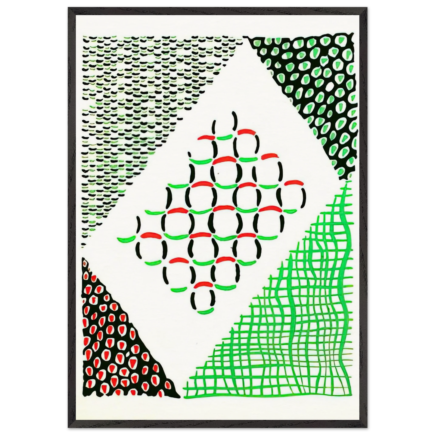 COMPOSITION 19 - Sonia Delaunay Framed Art Print – Black Wooden Frame - Default Title - -Framed Art Print