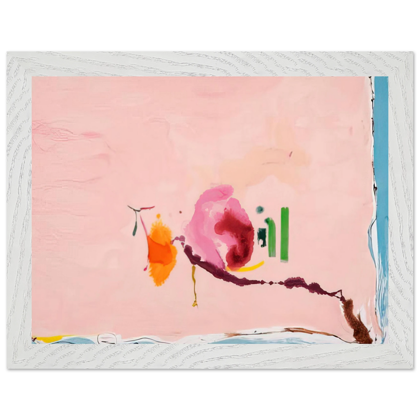 Helen Frankenthaler - Flirt - 1995 Wall art - A3 (29.7 x 42 cm) - Premium Wooden Framed Poster With Fine Art Paper - Wood frame