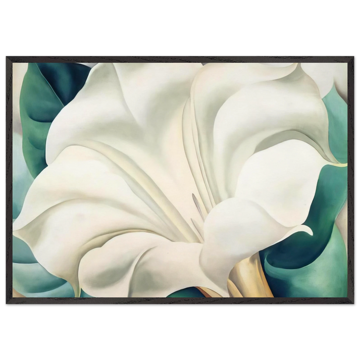 Jimson Weed 2 - Georgia OKeeffe 70x100 cm / 28x40 inches Framed Art Print – Black Wooden Frame