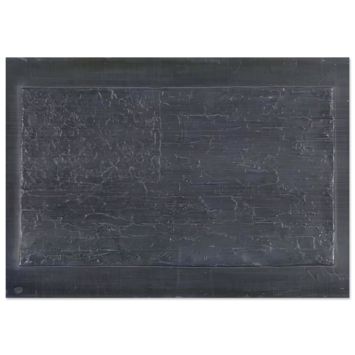 FLAG ULAE 74 - Jasper Johns Brushed Aluminum Print - 70x100 cm / 28x40 inches | Jasper Johns Aluminum Print | Jasper Johns Prints