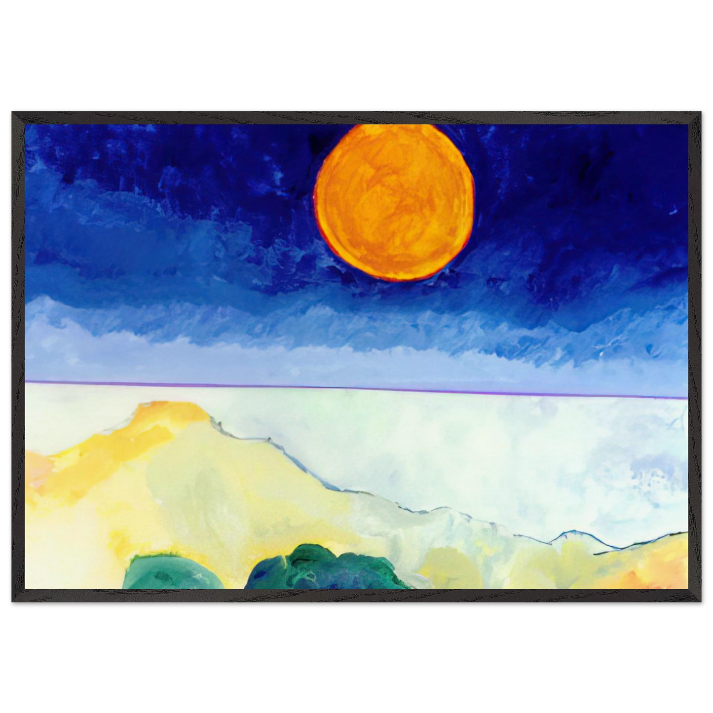 Paisagem - 2004 - Aldemir Martins Framed Art Print – Black Wooden Frame - Default Title - -Framed Art Print