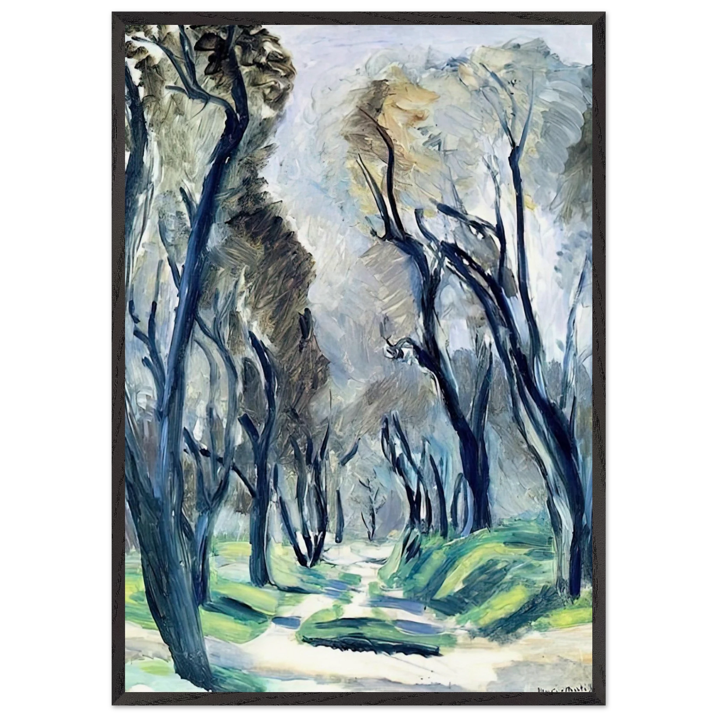 THE PATH OF OLIVE TREES 1920 - Henri Matisse 70x100 cm / 28x40 inches Framed Art Print – Black Wooden Frame