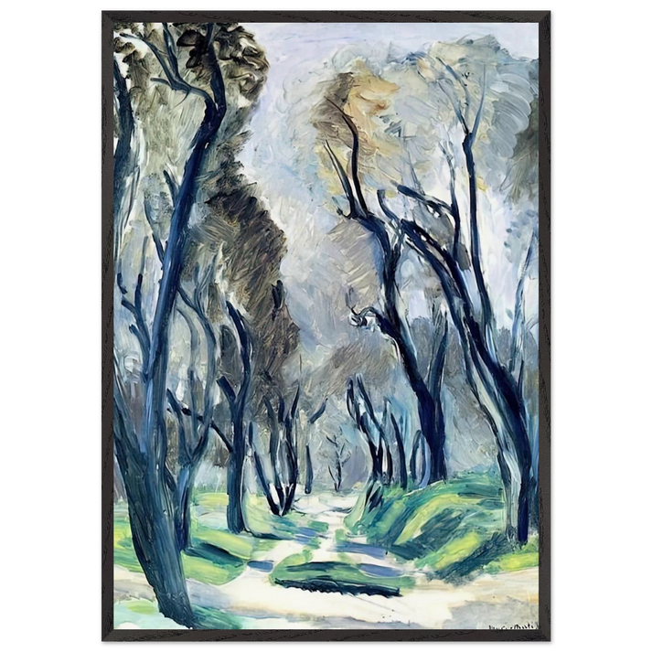 THE PATH OF OLIVE TREES 1920 - Henri Matisse 70x100 cm / 28x40 inches Framed Art Print – Black Wooden Frame