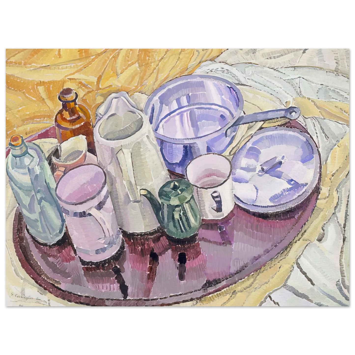 Grace Cossington Smith - Things on an iron tray on the floor - 1928 Fine Art Poster - Default Title