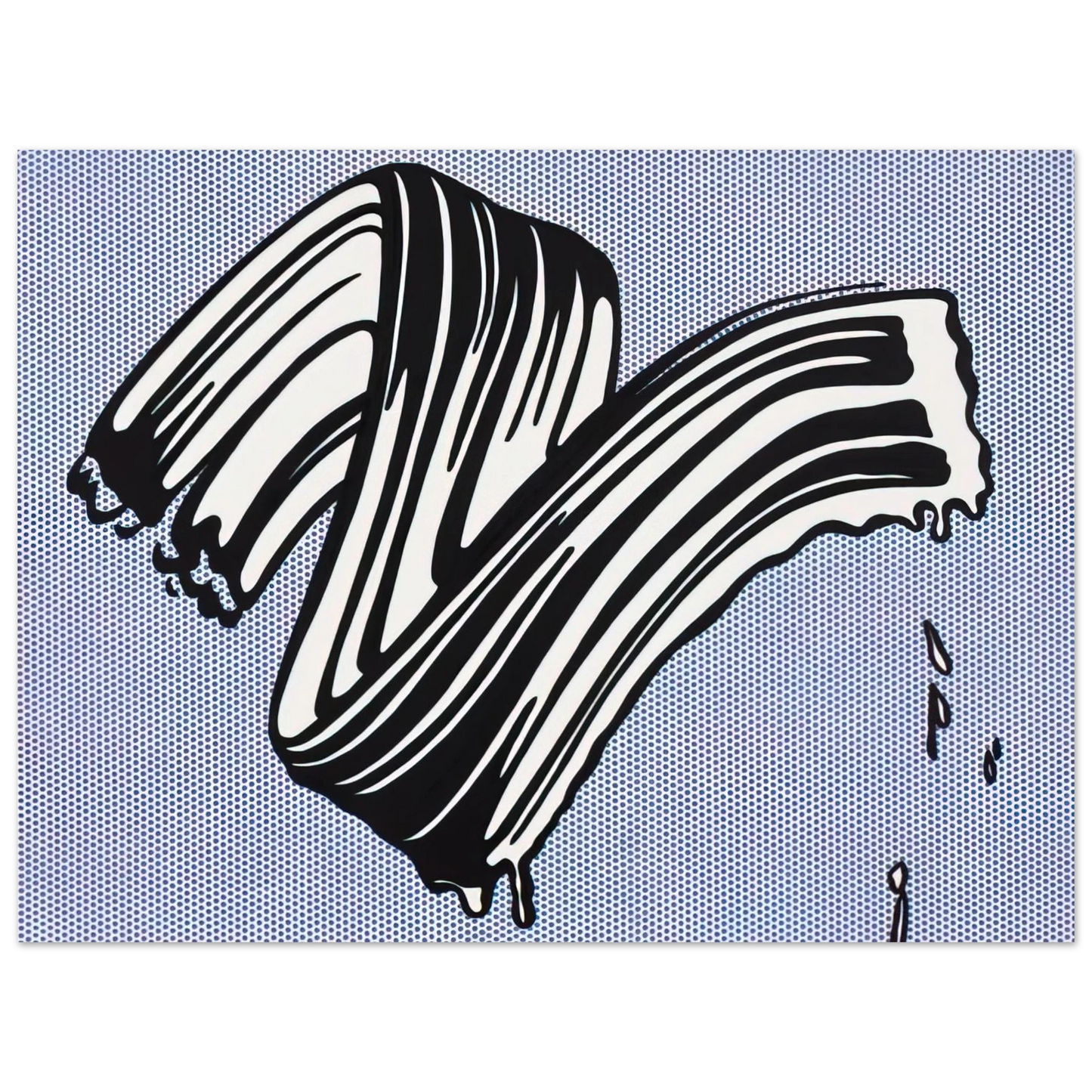 Roy Lichtenstein - WHITE BRUSHSTROKE I 1965 Fine Art Poster - Default Title