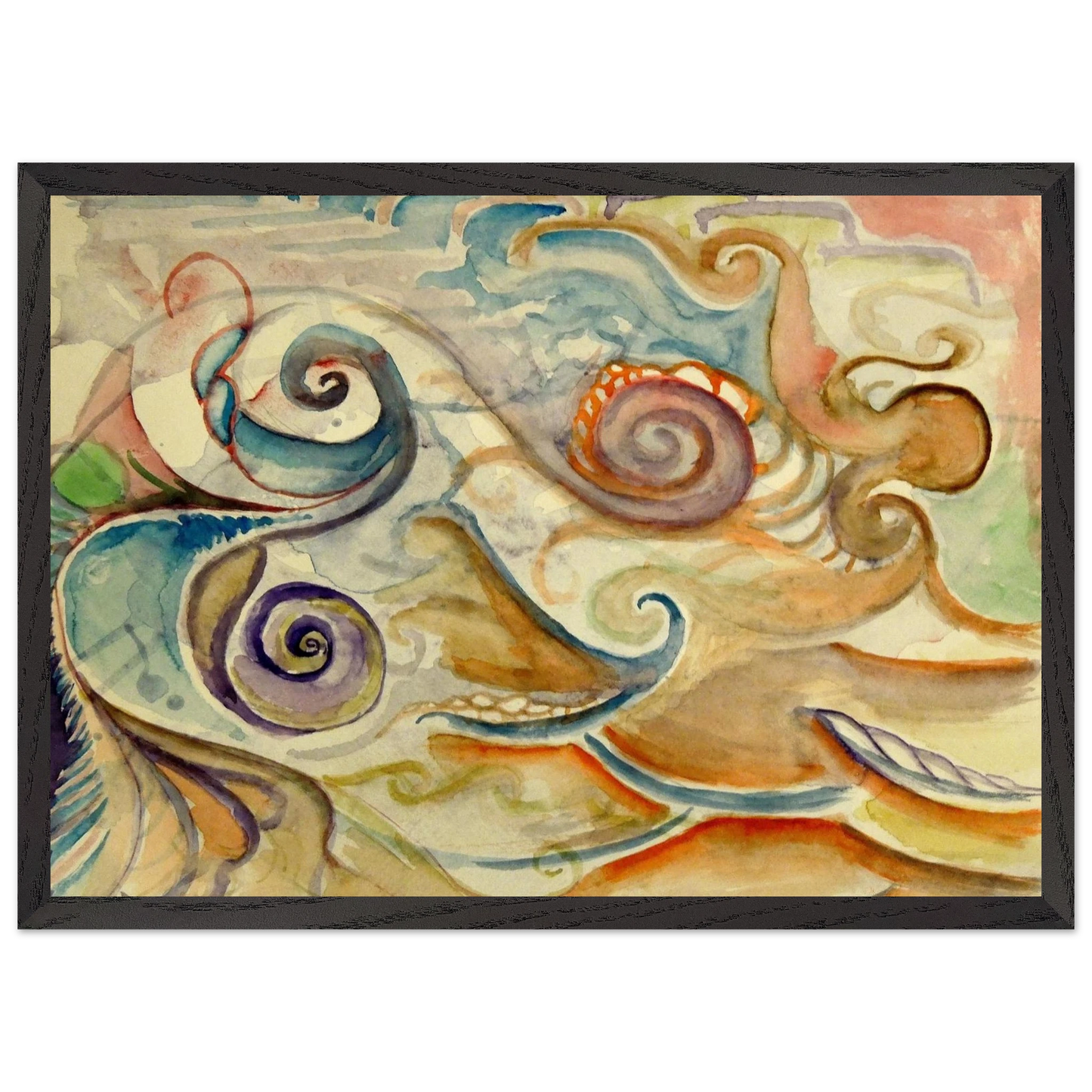 Walter Inglis Anderson - Walter Anderson Wall art - 40x40 cm / 16x16 Inches - Premium Wooden Framed Poster With Fine Art Paper - White frame