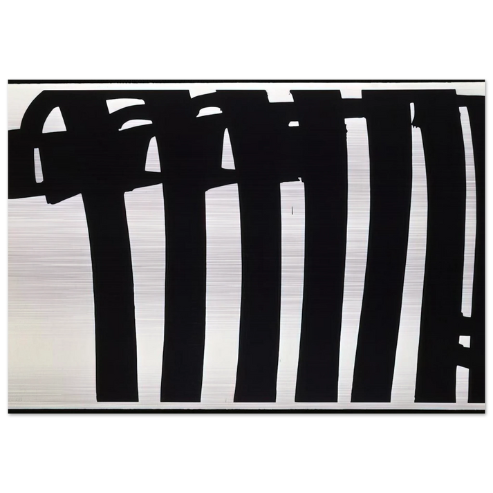 Peinture 202 x 327 cm, 17 janvier 1970 - 1970 - Pierre Soulages Brushed Aluminum Print - 70x100 cm / 28x40 inches | Pierre Soulages Aluminum Print | Pierre Soulages Prints