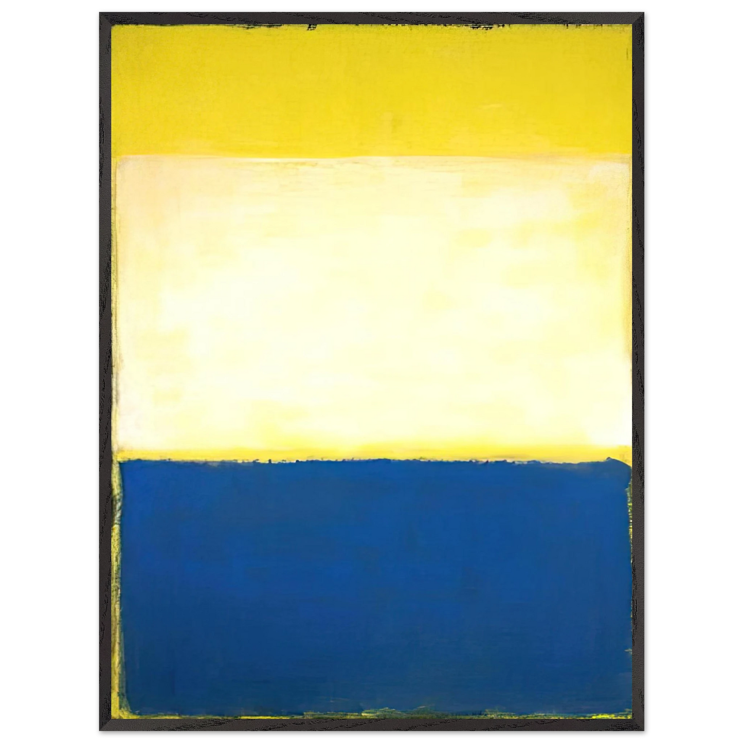Mark Rothko - No. 6 Yellow, White, Blue Over Yellow on Gray - 1954 Wall Art - 60x80 cm / 24x32 inches - Premium Wooden Framed Poster With Fine Art Paper-canvas - Wood frame