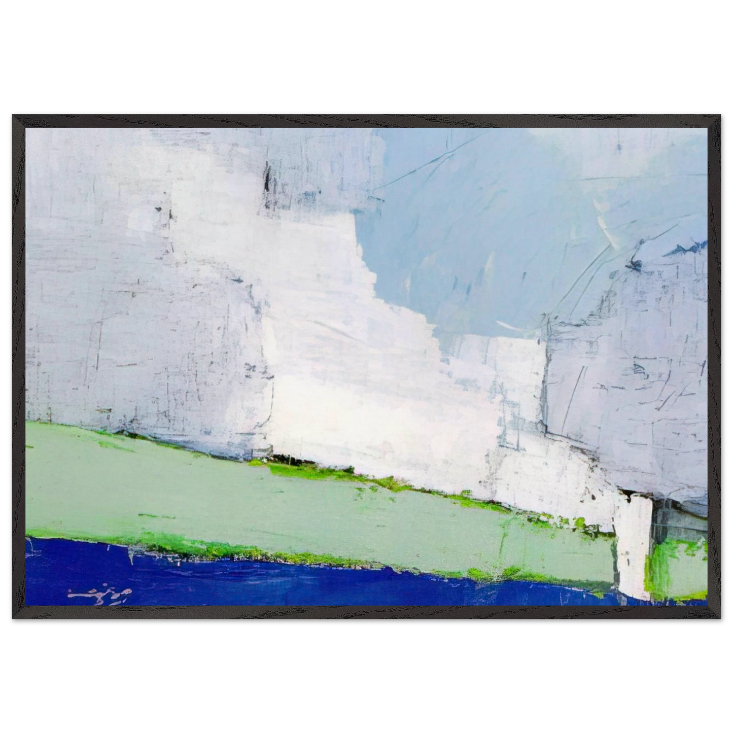 Paysage de Vaucluse No 3 - 1953 - Nicolas de Stael Framed Art Print – Black Wooden Frame - Default Title - -Framed Art Print