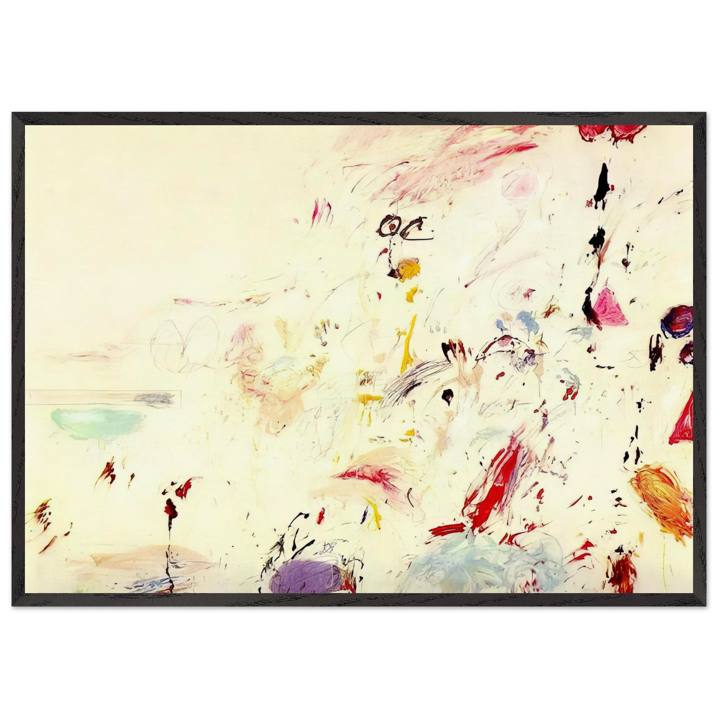 Bay of Naples - Cy Twombly Framed Art Print – Black Wooden Frame - Default Title - -Framed Art Print