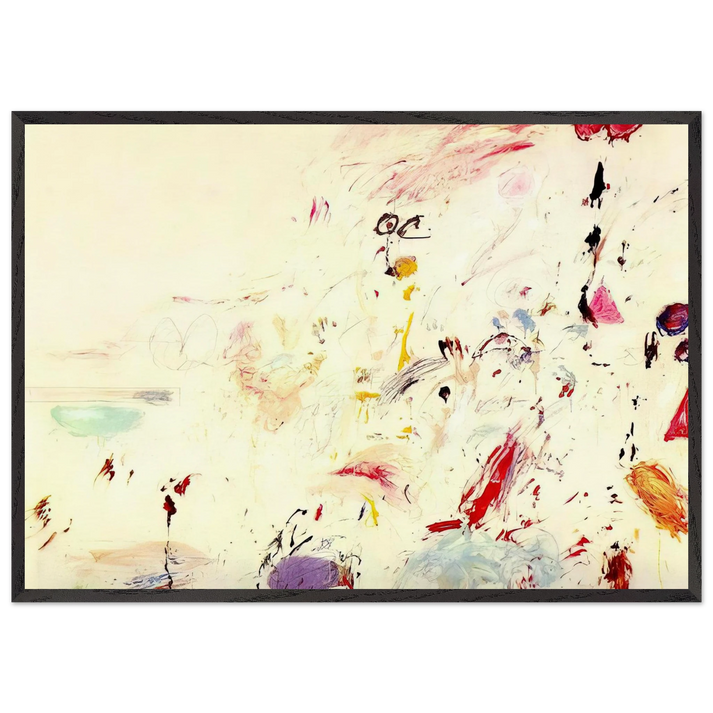 Bay of Naples - Cy Twombly 70x100 cm / 28x40 inches Framed Art Print – Black Wooden Frame