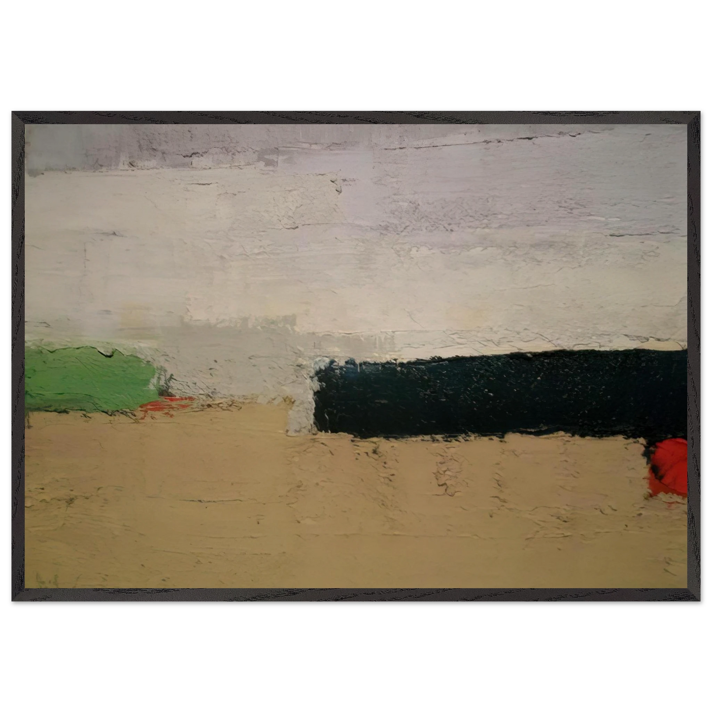 Paysage - 1952 - Nicolas de Stael 70x100 cm / 28x40 inches Framed Art Print – Black Wooden Frame