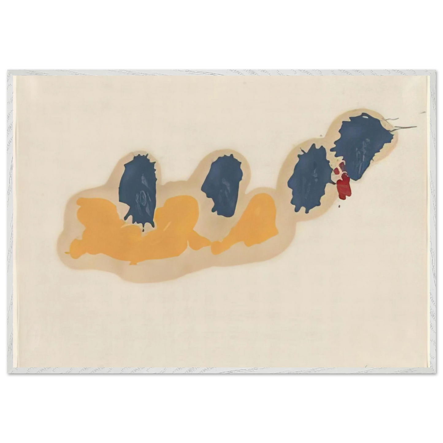 Helen Frankenthaler - April IV - 1960 Wall art - 15x20 cm / 6x8 inches - Premium Wooden Framed Poster With Fine Art Paper - Wood frame