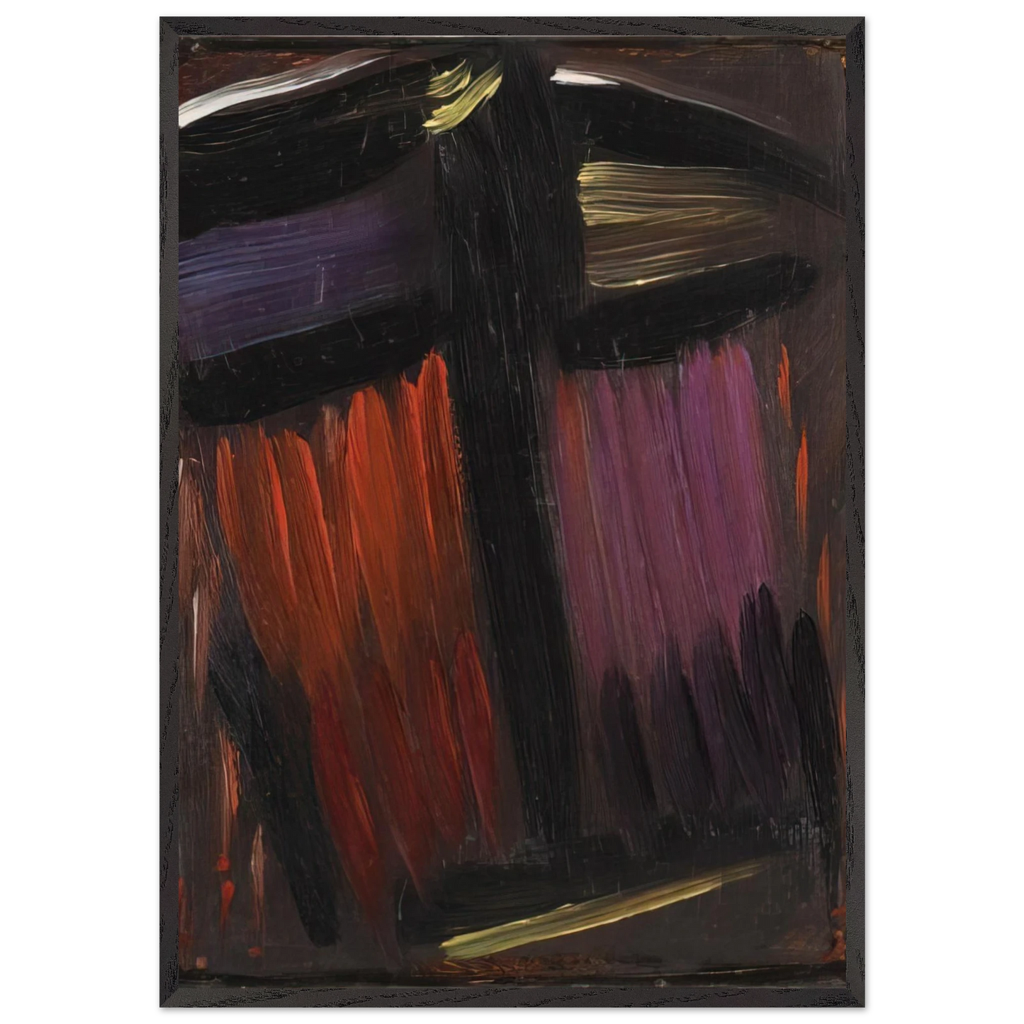 MEDITATION 1936 - Alexej von Jawlensky 70x100 cm / 28x40 inches Framed Art Print – Black Wooden Frame
