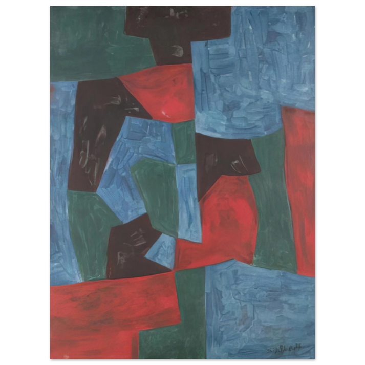 Serge Poliakoff - Composition abstraite - 1958 75x100 cm / 30x40inches Fine Art Poster