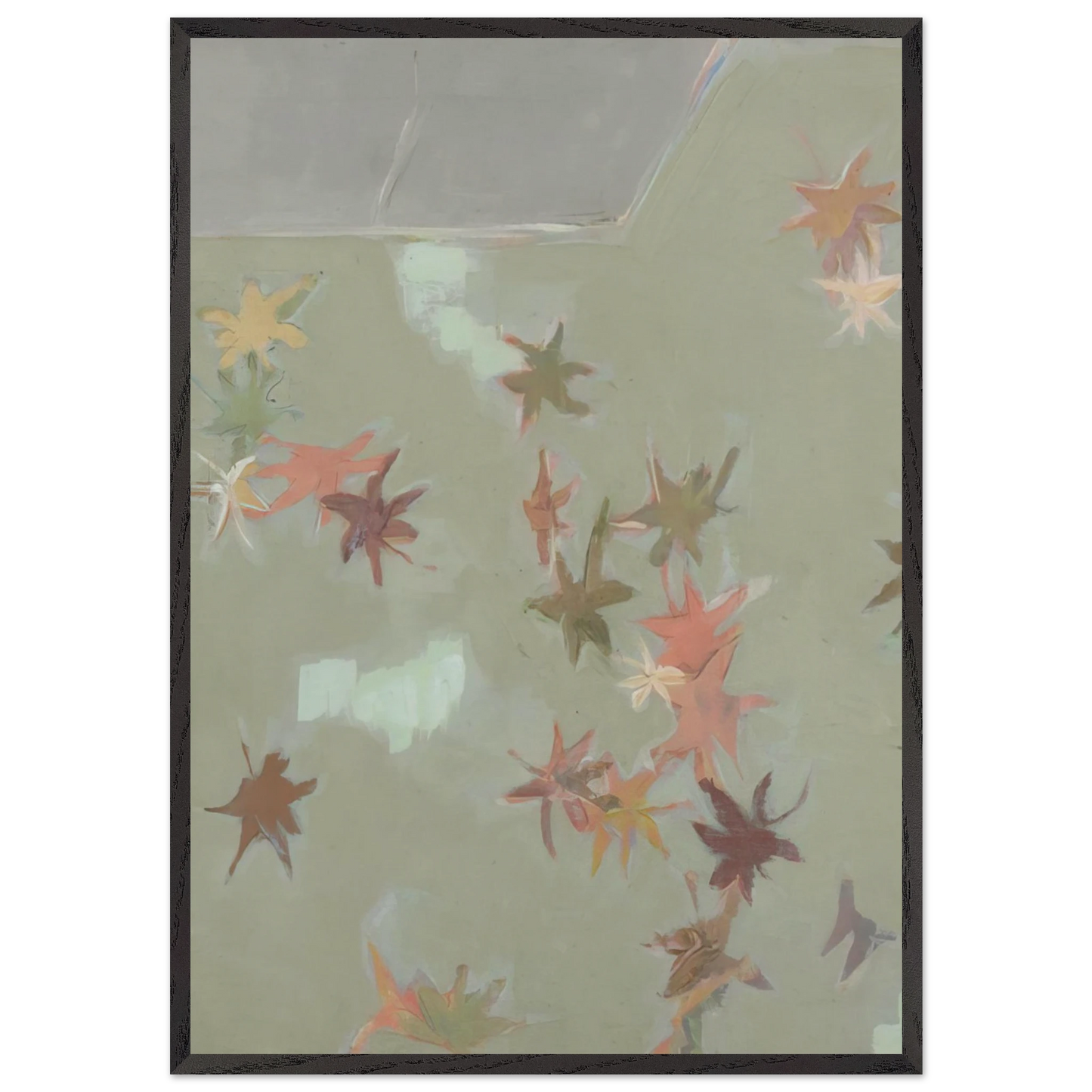 Maple - 1980 - Kenzo Okada 70x100 cm / 28x40 inches Framed Art Print – Black Wooden Frame