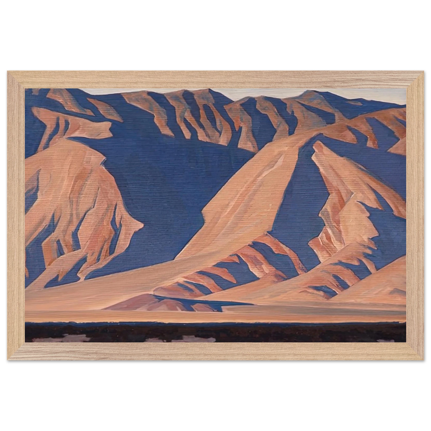 Maynard Dixon - INYO MOUNTAINS 1944 Wall art - 30x40 cm / 12x16 inches - Premium Wooden Framed Poster With Fine Art Paper-canvas - White frame