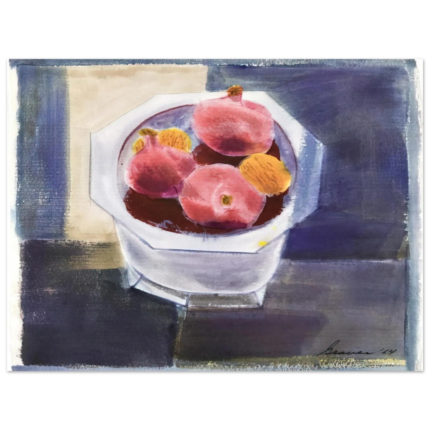 Morris Graves - Still Life with Bowl of Pomegranates - 1964 Fine Art Poster - Default Title