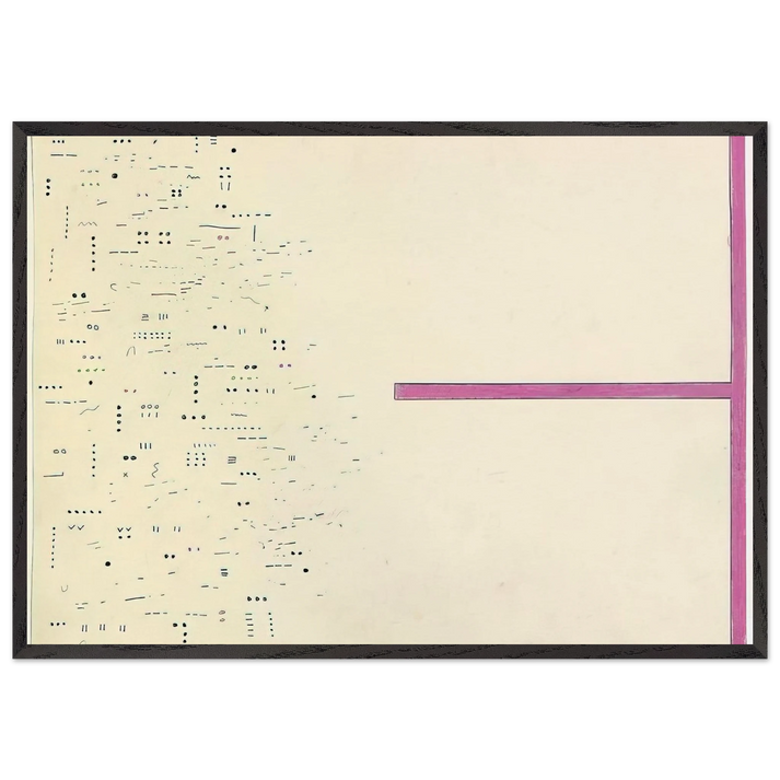 Untitled - 1976 N3 - Gene Davis 70x100 cm / 28x40 inches Framed Art Print – Black Wooden Frame