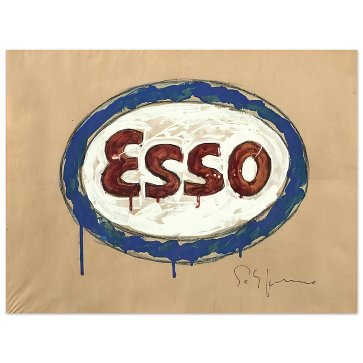 Mario Schifano - Esso - Pop Art 75x100 cm / 30x40inches Fine Art Poster