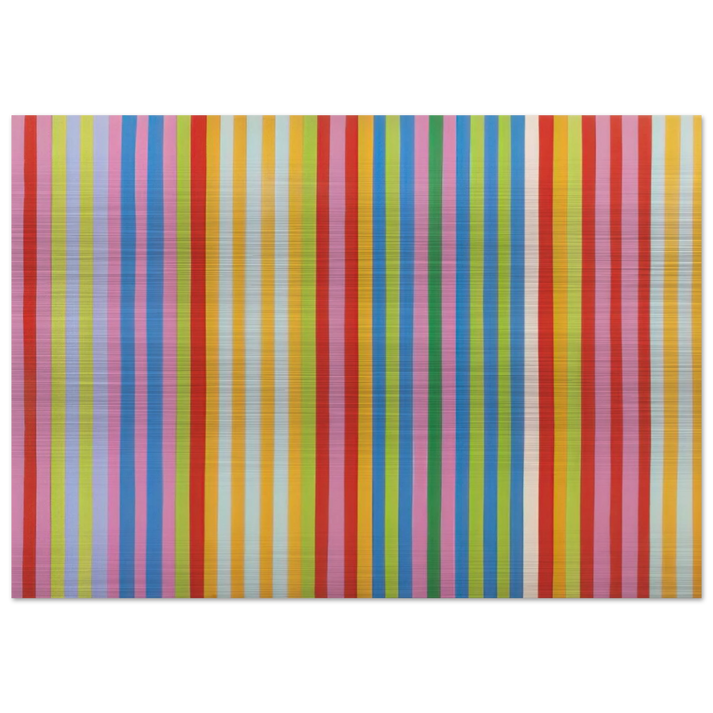 Red Chatterbox - 1967 - Gene Davis Brushed Aluminum Print - 70x100 cm / 28x40 inches | Gene Davis Aluminum Print | Gene Davis Prints