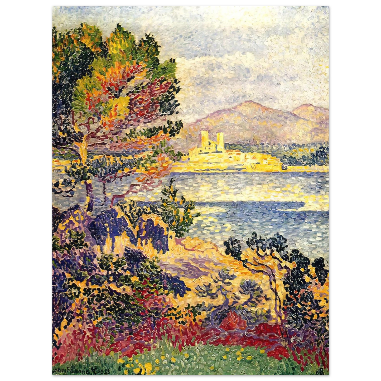 Henri-Edmond Cross - Antibes, Morning Fine Art Poster - Default Title