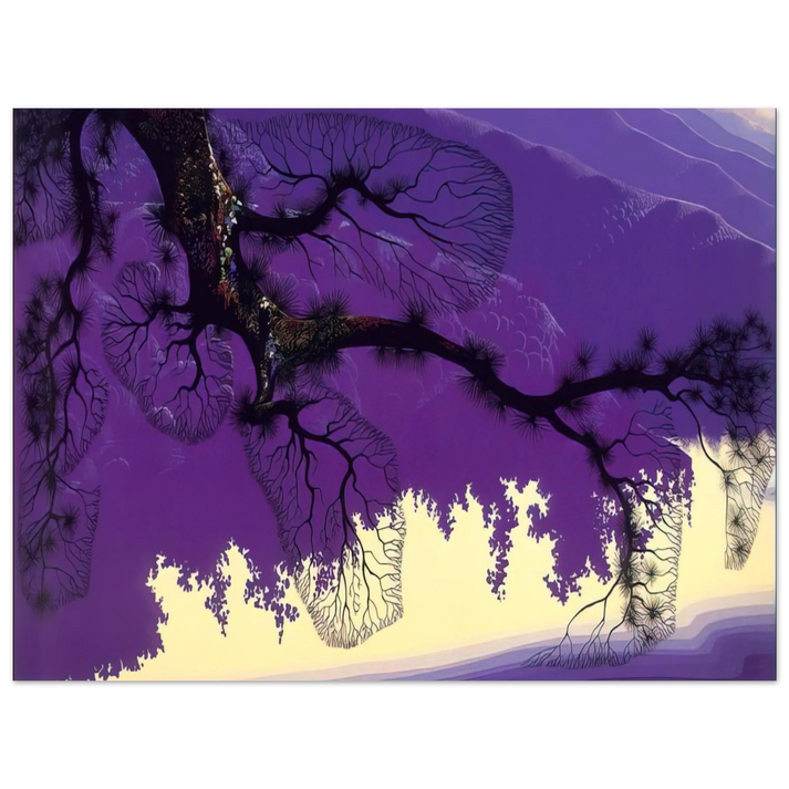 Eyvind Earle - Purple Coastline 75x100 cm / 30x40inches Fine Art Poster