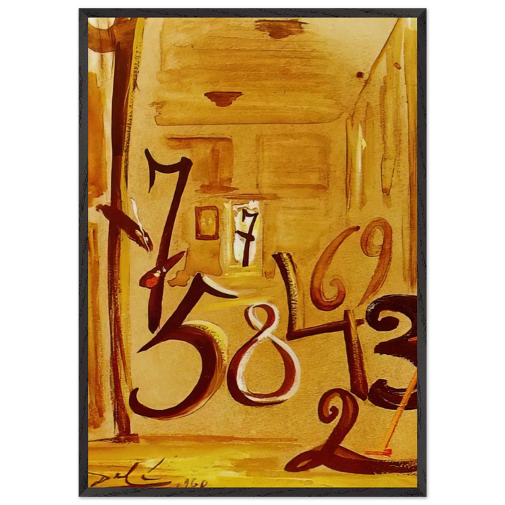 THE MAIDS IN WAITING LAS MENINAS - Salvador Dali 70x100 cm / 28x40 inches Framed Art Print – Black Wooden Frame