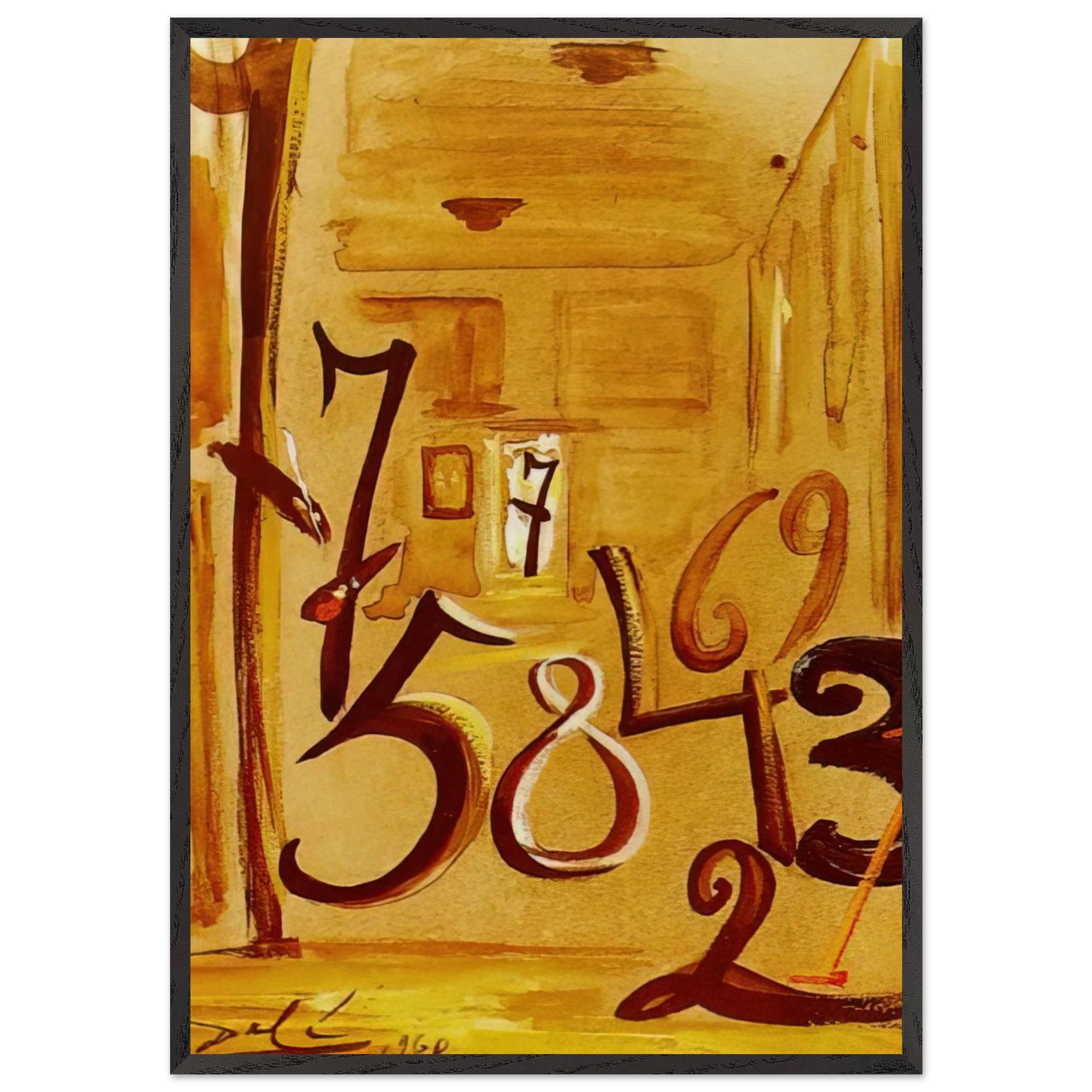 THE MAIDS IN WAITING LAS MENINAS - Salvador Dali Framed Art Print – Black Wooden Frame - Default Title - -Framed Art Print