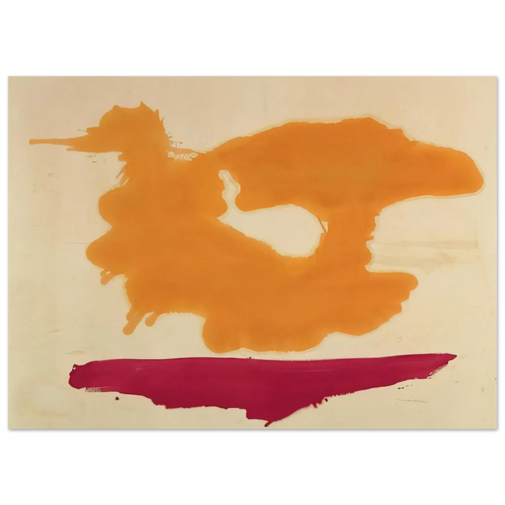 Helen Frankenthaler - Only Orange - 1963 Wall art - A3 (29.7 x 42 cm) - Premium Wooden Framed Poster With Fine Art Paper - Black frame