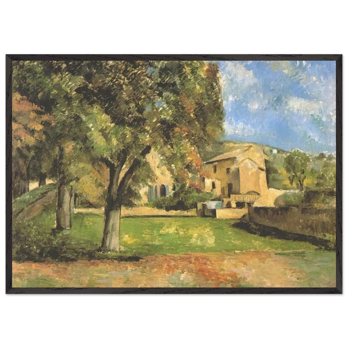 Horse-chestnut-trees in Jas de Bouffan - Paul Cezanne 70x100 cm / 28x40 inches Framed Art Print – Black Wooden Frame