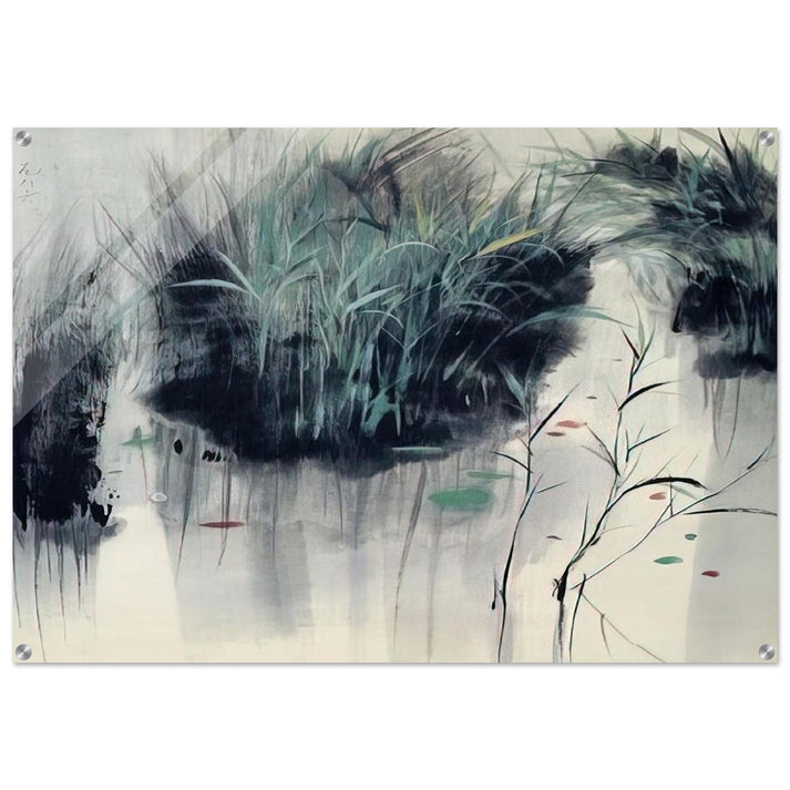 Untitled - Impressionism, Ink and wash painting - Wu Guanzhong Acrylic Print - 70x100 cm / 28x40″ inches