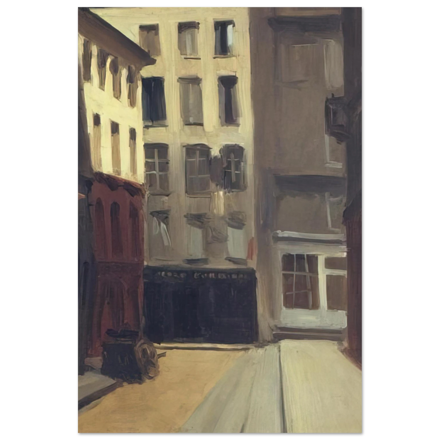 Edward Hopper - Paris Street Fine Art Poster - 40x60 cm / 16x24 inches